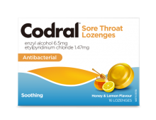 Codral® Sore Throat Lozenge Honey & Lemon